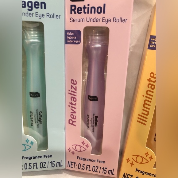 3pack Retinol Collagen Vitamin‎ C infused undereye rollers new - Picture 4 of 13